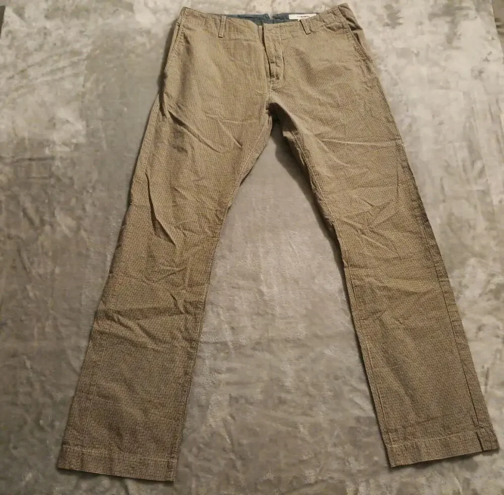 J. Lindeberg Darnell 1371 Vintage Mini Check Slim Fit Pants Mens 33W x 32L